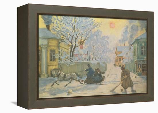 Frosty Morning-Boris Mihajlovic Kustodiev-Framed Premier Image Canvas