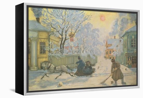 Frosty Morning-Boris Mihajlovic Kustodiev-Framed Premier Image Canvas