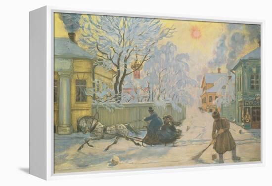 Frosty Morning-Boris Mihajlovic Kustodiev-Framed Premier Image Canvas