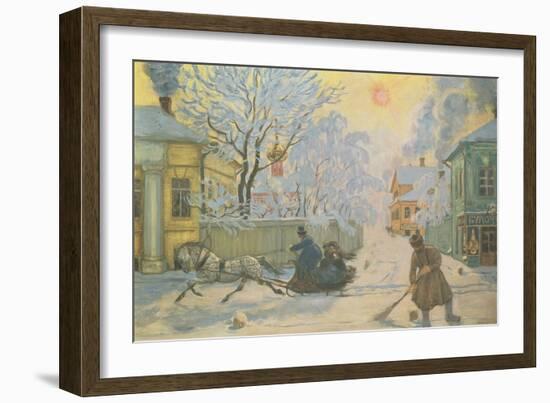 Frosty Morning-Boris Mihajlovic Kustodiev-Framed Giclee Print