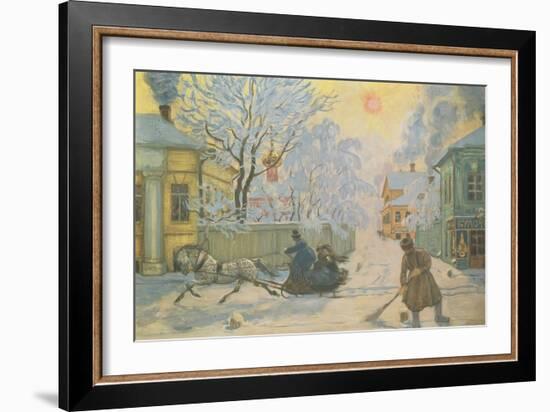 Frosty Morning-Boris Mihajlovic Kustodiev-Framed Giclee Print