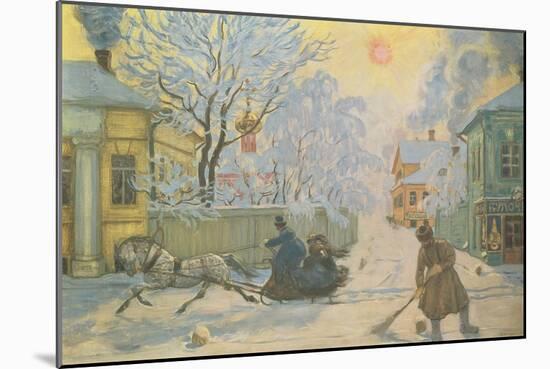 Frosty Morning-Boris Mihajlovic Kustodiev-Mounted Giclee Print