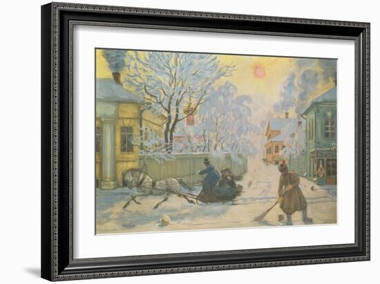 Frosty Morning-Boris Mihajlovic Kustodiev-Framed Giclee Print