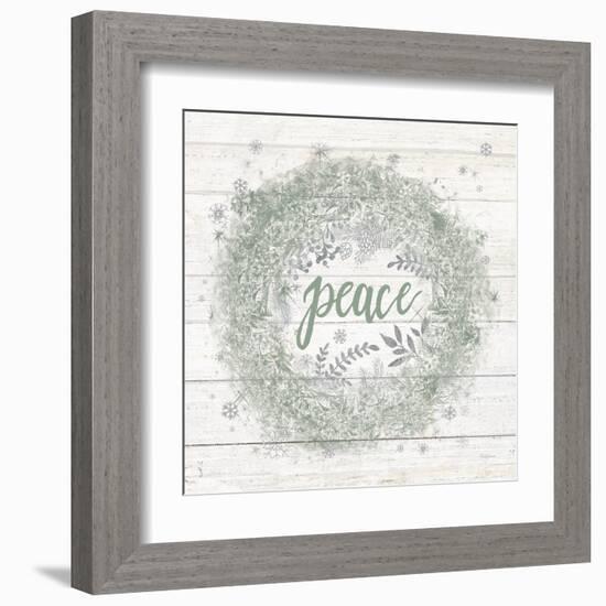 Frosty Peace Sage Silver-Mary Urban-Framed Art Print