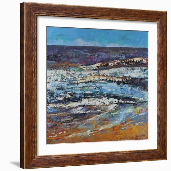 Frothy Shore, 2021 (oil on canvas)-Sylvia Paul-Framed Giclee Print