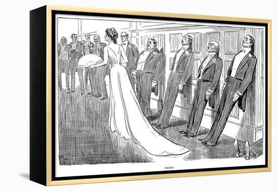 Frozen, 1902-Charles Dana Gibson-Framed Premier Image Canvas