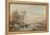 Frozen Canal Near the River Maas-Andreas Schelfhout-Framed Stretched Canvas