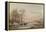 Frozen Canal Near the River Maas-Andreas Schelfhout-Framed Stretched Canvas