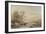 Frozen Canal Near the River Maas-Andreas Schelfhout-Framed Art Print