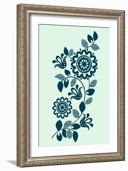 Frozen Floral-null-Framed Giclee Print