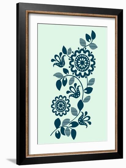 Frozen Floral-null-Framed Giclee Print