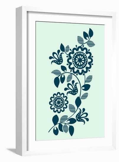 Frozen Floral-null-Framed Giclee Print