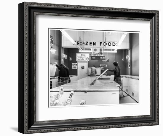 Frozen Food Shop, 1970s-null-Framed Photographic Print