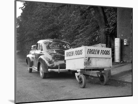 Frozen Food Trailer in Chicago, Ca. 1940.-Kirn Vintage Stock-Mounted Photographic Print