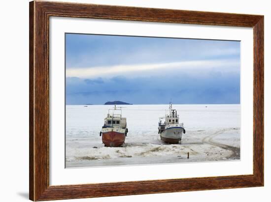 Frozen Harbour of Khoujir-Bruno Morandi-Framed Photographic Print