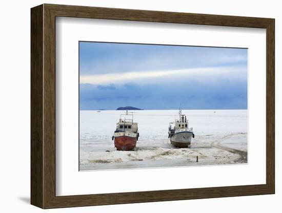 Frozen Harbour of Khoujir-Bruno Morandi-Framed Photographic Print