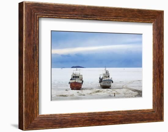 Frozen Harbour of Khoujir-Bruno Morandi-Framed Photographic Print