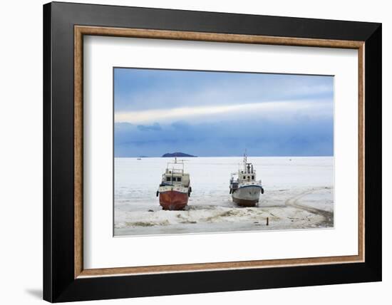 Frozen Harbour of Khoujir-Bruno Morandi-Framed Photographic Print