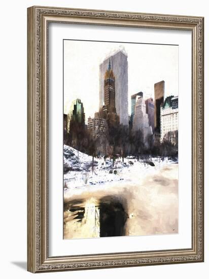 Frozen Lake in Central Park-Philippe Hugonnard-Framed Giclee Print
