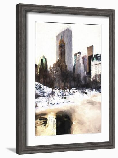 Frozen Lake in Central Park-Philippe Hugonnard-Framed Giclee Print