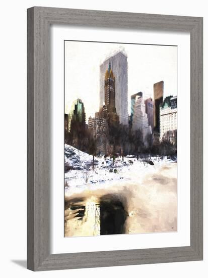 Frozen Lake in Central Park-Philippe Hugonnard-Framed Giclee Print