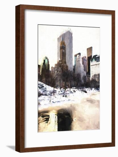 Frozen Lake in Central Park-Philippe Hugonnard-Framed Giclee Print