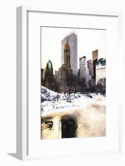 Frozen Lake in Central Park-Philippe Hugonnard-Framed Giclee Print