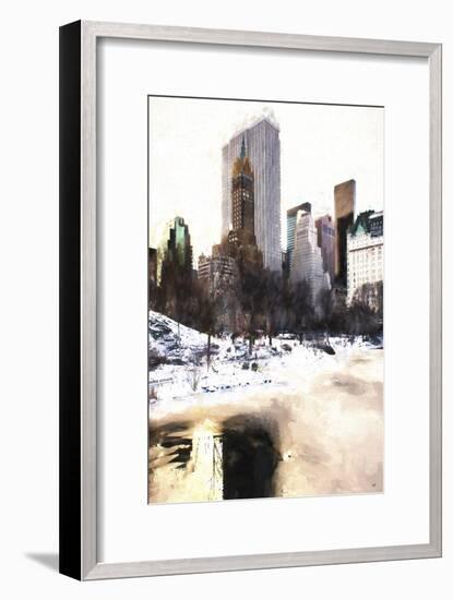 Frozen Lake in Central Park-Philippe Hugonnard-Framed Giclee Print