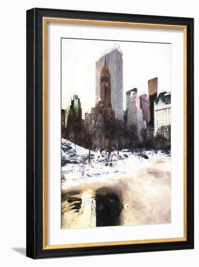 Frozen Lake in Central Park-Philippe Hugonnard-Framed Giclee Print
