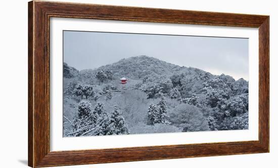 Frozen landscape in Kiyomizu-dera temple, Kyoto, Japan, Asia-Damien Douxchamps-Framed Photographic Print