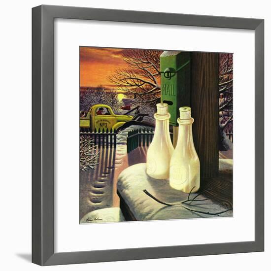 "Frozen Milk," January 8, 1944-Stevan Dohanos-Framed Giclee Print