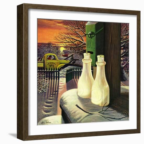 "Frozen Milk," January 8, 1944-Stevan Dohanos-Framed Giclee Print