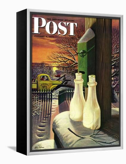 "Frozen Milk," Saturday Evening Post Cover, January 8, 1944-Stevan Dohanos-Framed Premier Image Canvas