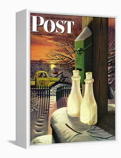 "Frozen Milk," Saturday Evening Post Cover, January 8, 1944-Stevan Dohanos-Framed Premier Image Canvas