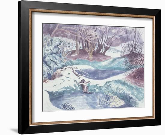 Frozen Ponds, 1959 (W/C & Pencil on Paper)-John Northcote Nash-Framed Giclee Print