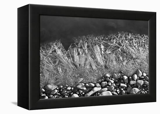 Frozen River's Edge-Savanah Plank-Framed Stretched Canvas