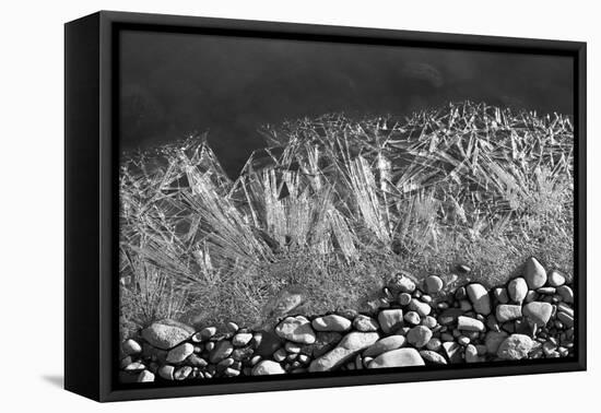 Frozen River's Edge-Savanah Plank-Framed Stretched Canvas