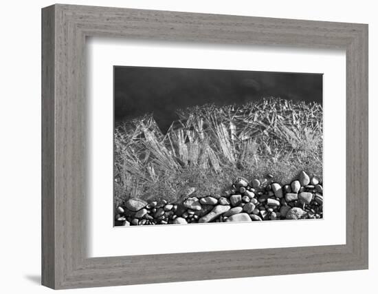 Frozen River's Edge-Savanah Plank-Framed Photo