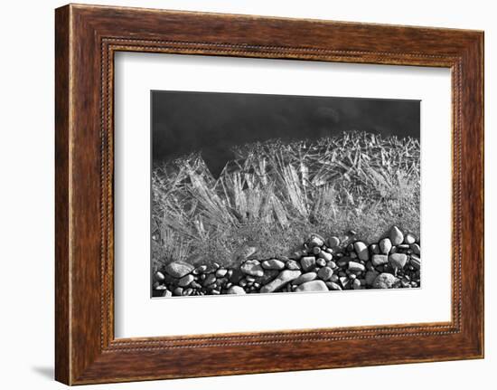 Frozen River's Edge-Savanah Plank-Framed Photo