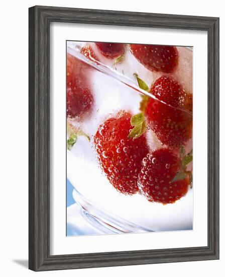 Frozen Strawberries in a Glass-Dieter Heinemann-Framed Photographic Print