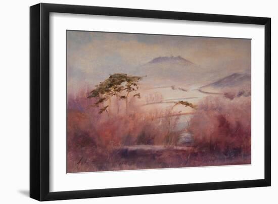 Frozen Valley, Somerset, 2023 (Oil on Canvas)-Antonia Myatt-Framed Giclee Print