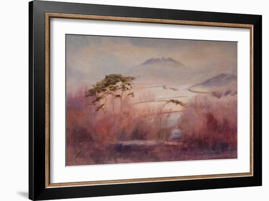 Frozen Valley, Somerset, 2023 (Oil on Canvas)-Antonia Myatt-Framed Giclee Print