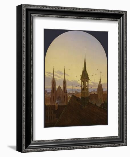 Frühläuten. Um 1840-Carl Gustav Carus-Framed Premium Giclee Print