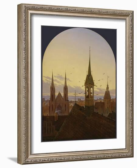 Frühläuten. Um 1840-Carl Gustav Carus-Framed Giclee Print