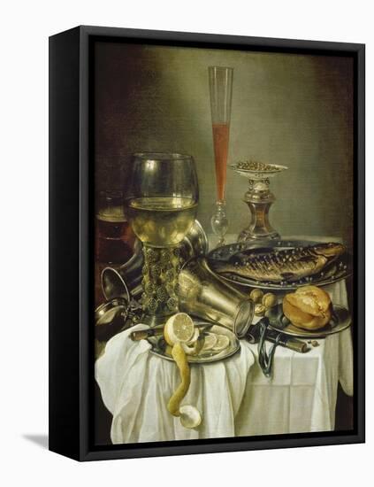 Fruehstuecksstilleben Mit Fisch-Pieter Claesz-Framed Premier Image Canvas