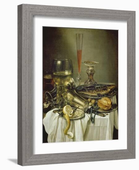 Fruehstuecksstilleben Mit Fisch-Pieter Claesz-Framed Giclee Print