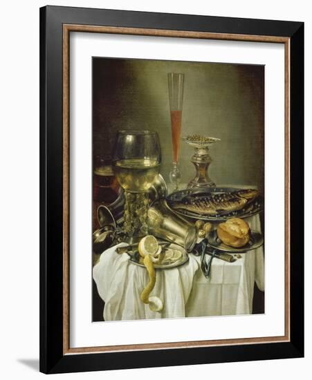 Fruehstuecksstilleben Mit Fisch-Pieter Claesz-Framed Giclee Print