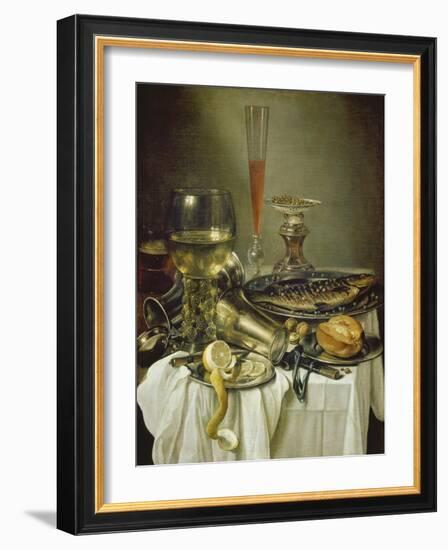 Fruehstuecksstilleben Mit Fisch-Pieter Claesz-Framed Giclee Print