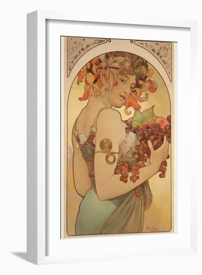 Fruit, 1897-Alphonse Mucha-Framed Giclee Print