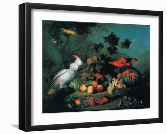 Fruit and Birds-Jakob Bogdany-Framed Art Print